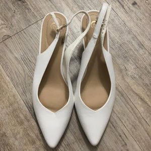 White low heels (pointed)